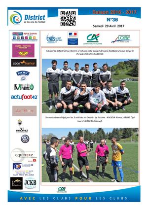 Bulletin D'information N°36 du Samedi 29 Avril 2017