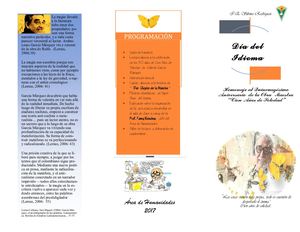 Folleto Día Del Idioma