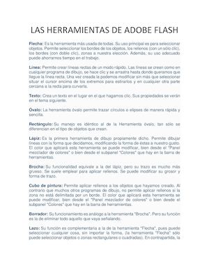 Las Herramientas De Adobe Flash