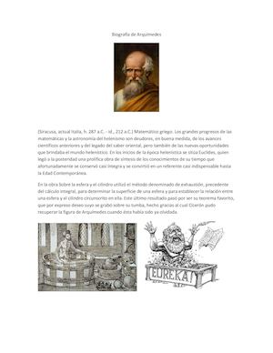 Biografía De Arquímedes