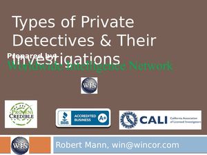 Types Of Private Detectives And Their Investigations