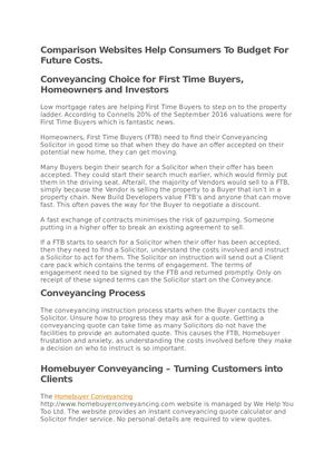 Conveyancing Choices