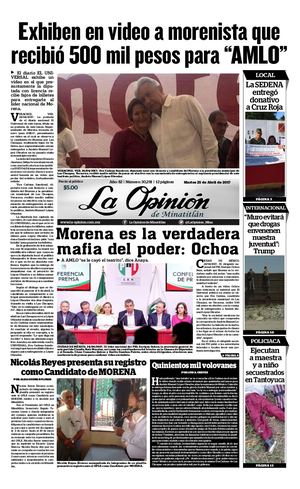 Martes 25 De Abril De 2017| La Opinión de Minatitlán