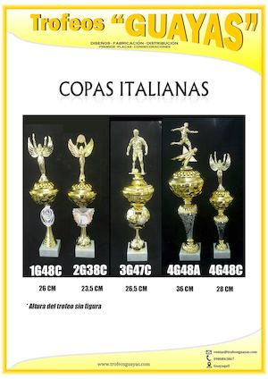 Trofeos Guayas Catalogo Copas Italianas