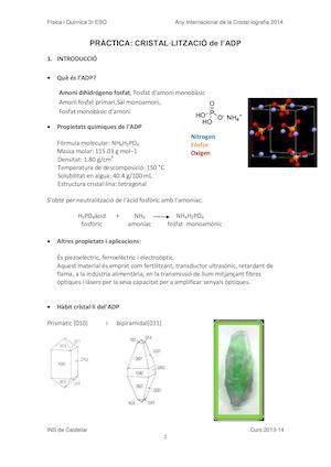 Miquel Calvet Pràctica De Cristal Lització Adp