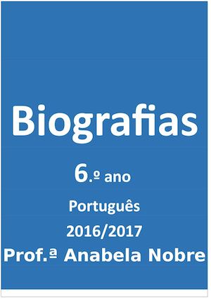 Biografias 6 º Ano