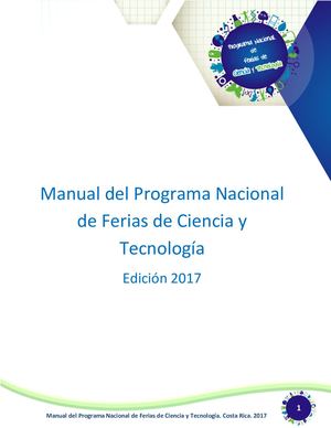 Manual Programa Nacional Ferias Ciencia Tecnologia 2017