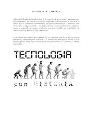 Historia De La Tecnologia