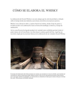 Cómo Se Elabora El Whisky