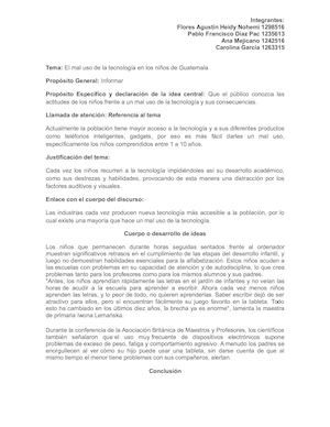 El Mal Uso De La Tecnología En Los Niños