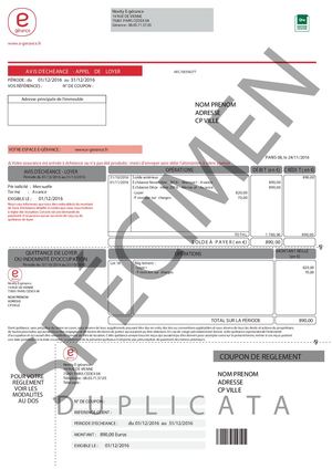 Modèle gratuit de quittance de loyer