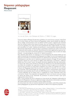 Fiche pédagogique - Mont-Oriol de Maupassant