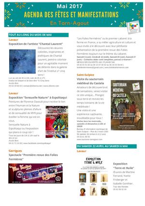 Agenda Tarn-Agout Mai 2017