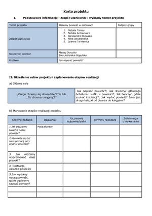 Kartaprojektu Powiecwodcinkach Doc