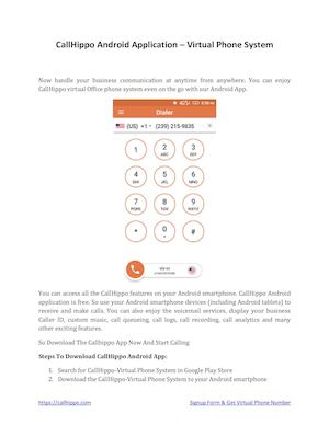 CallHippo Android Application - Virtual Phone Number
