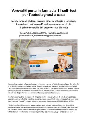 Veroval® Porta In Farmacia 11 Self–test Per L’autodiagnosi A Casa