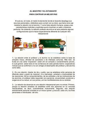 El Maestro Y El Estudiante