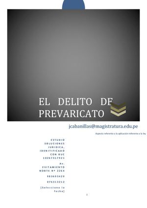 El Delito De Prevaricato De Jueces Y Fiscales