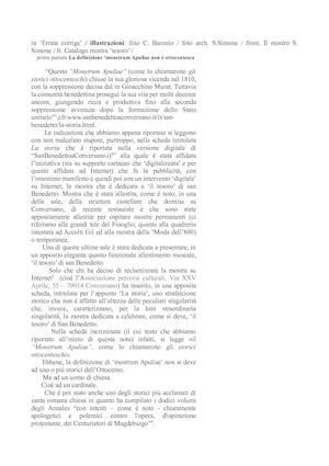 La definizione 'monstrum Apuliae' non è' Ottocentsca