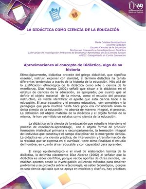 Dídáctica Como Ciencia Curso 401305