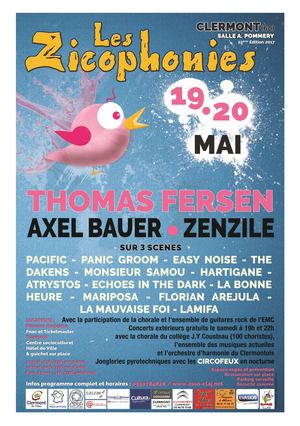Zicophonies 2017 : Programme du festival des 29 et 20 mai