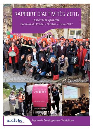 Rapport d'activités ADT Ardèche 2016