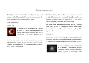 Eclipses Lunares Y Solares
