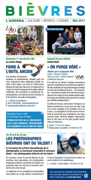 Bievres Agenda Mai 2017