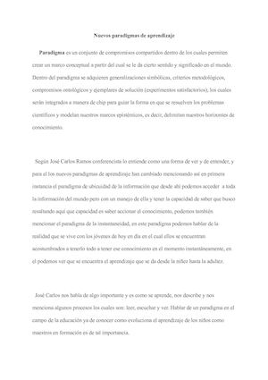 Paradigma De Aprendizaje