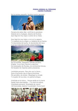 Poema Arenga Al Peruano