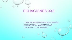 Ecuaciones 3x3