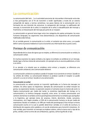 La Comunicación