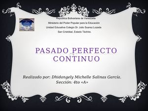 Pasado Perfecto Continuo Calameo