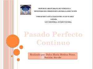 Pasado perfecto continuo