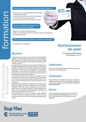 Formation Gestionnaire de Paie Brest