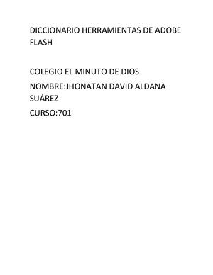 Diccionario Herramientas De Adobe Flash
