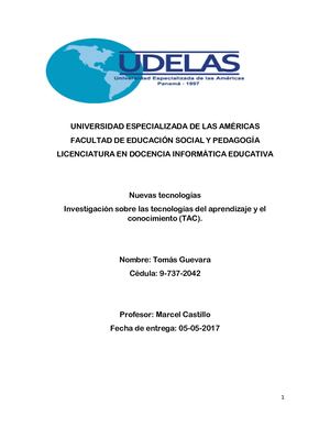 TECNOLOGÍAS DEL APRENDIZAJE Y EL CONOCIMIENTO