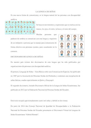 La Lengua De Señas