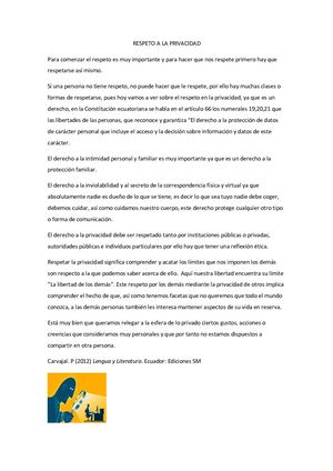 Respeto A La Privacidad