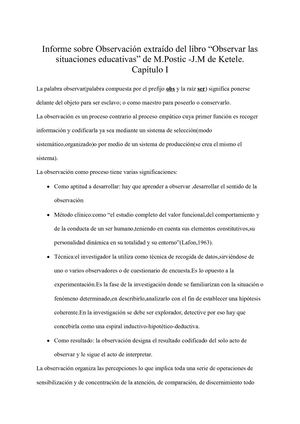 Observación Postic-ketele