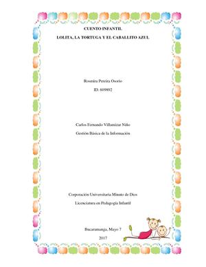 Lolita, La Tortuga Y El Caballito Azul