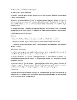 Mantenimiento Y Cuidados Para El Transporte