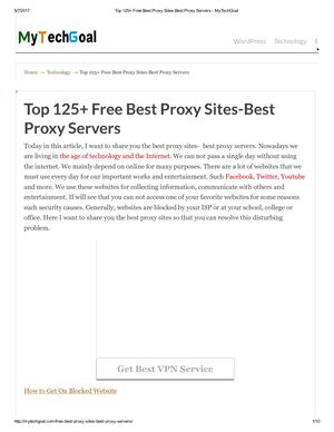 Top 125+ Free Best Proxy Sites Best Proxy Servers My Tech Goal