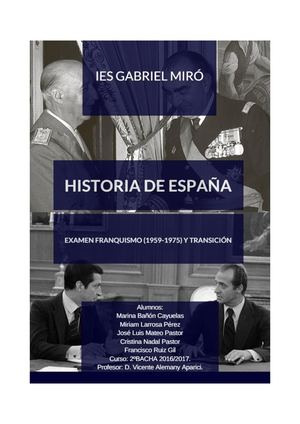 Examen Franquismo Transicion Lerrouxers