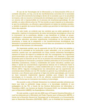 Plan De Formación Para La Integración De Docentes De Aula Como Facilitadores Del Proyecto Canaima