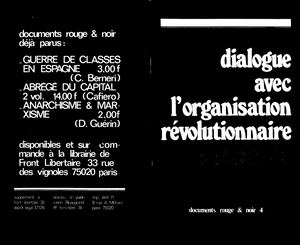 « Dialogue avec l'Organisation révolutionnaire anarchiste », par ORA