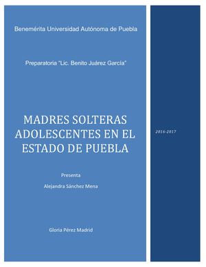 Madres Solteras Adolescentes