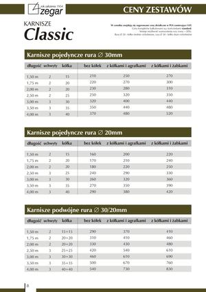 Карнизы Zegar Зегар (Польша) - Каталог 2017 - www.ZEGAR.com.ua