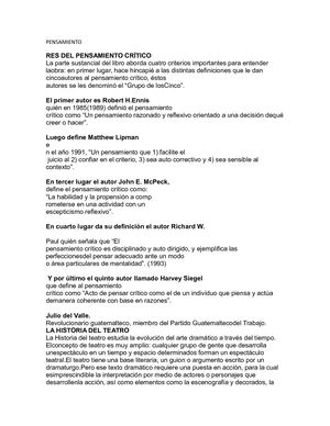 Pensamiento Sensacion