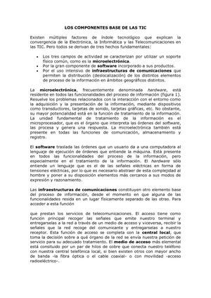 Los Componentes De Las Tic
